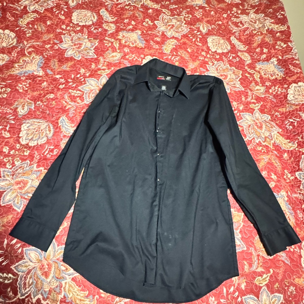 jf j.ferrar Black Dress Shirt Classic Formal Wear